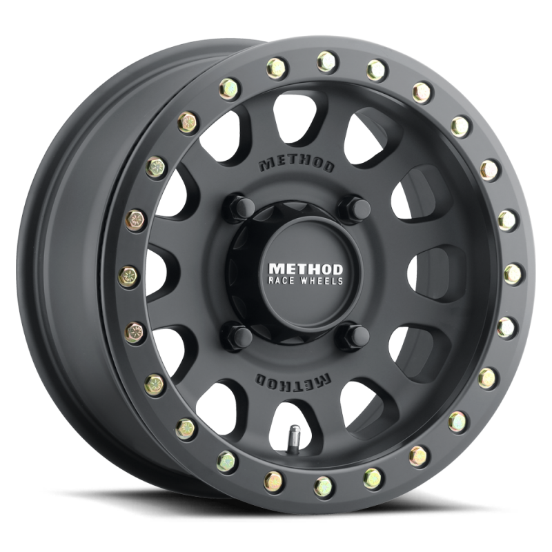 Method MR401 UTV Beadlock 15x6 / 5+1/49mm Offset / 5x4.5 / 72mm CB Matte Black Wheel - MR40156012551B