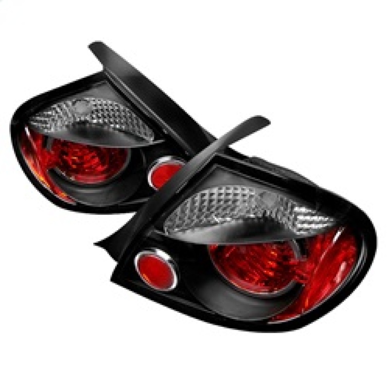 Spyder 5002457 Euro Style Tail Lights; Pair; Black For 03-05 Dodge Neon