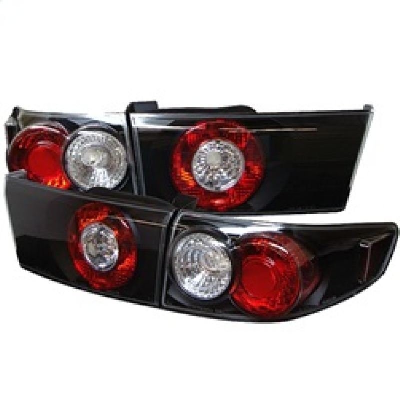 Spyder 5003980 Euro Style Tail Lights Black For Honda Accord 4Dr 2003-2005 NEW