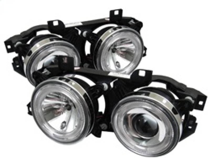 Spyder 5008732 Projector Headlights LED Halo Chrome For BMW E34 5-Series 1989-94