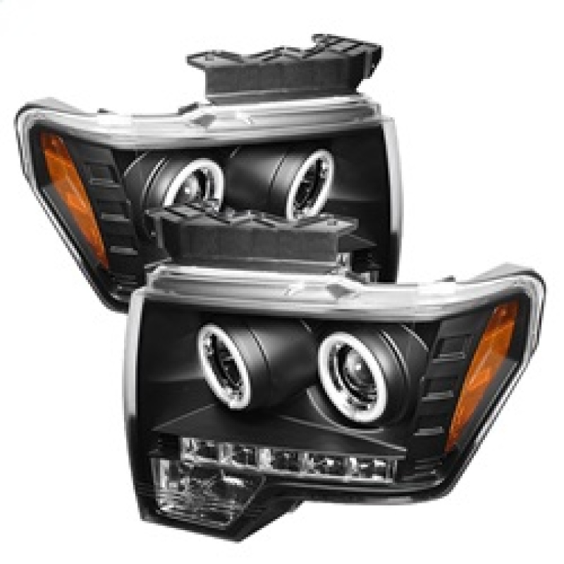 Spyder 5030108 CCFL LED Projector Headlights, Halogen Model,Pair, Black