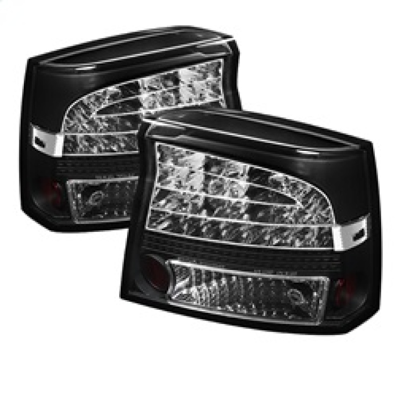 Spyder 5031662 LED Tail Lights Black 2pc For 09-10 Dodge Charger