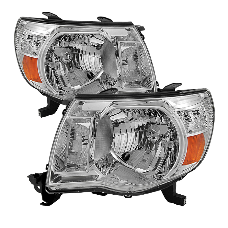 Xtune Toyota Tacoma 05-11 Amber Crystal Headlights Chrome HD-JH-TT05-AM-C - 5073891