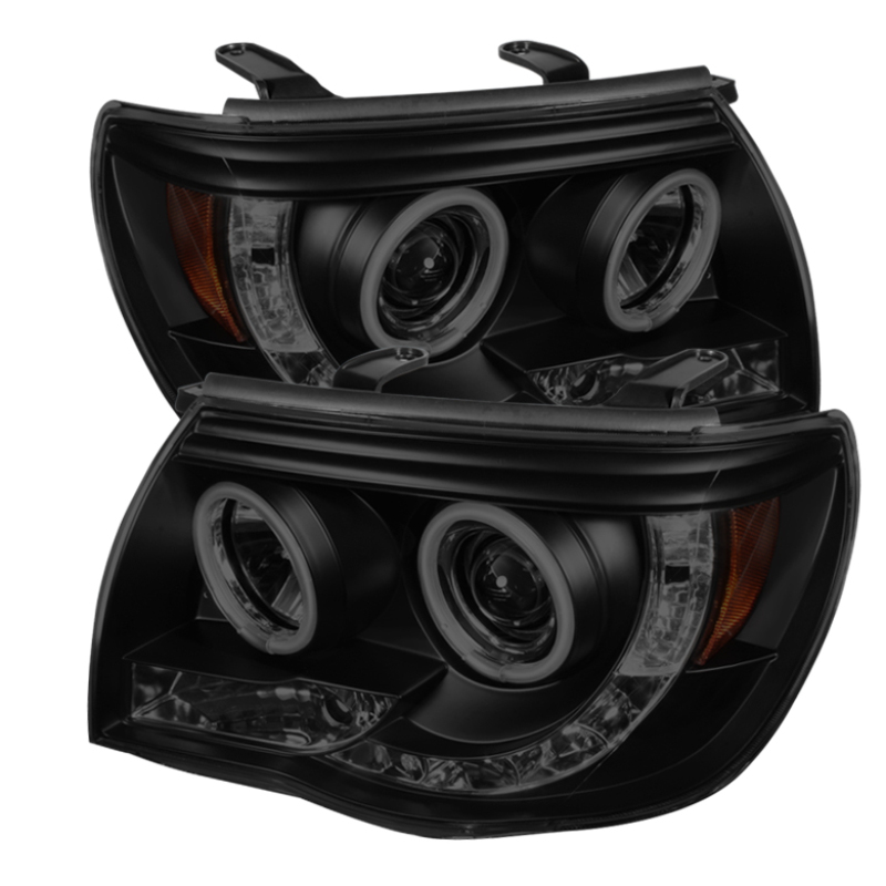 Spyder 5079046 CCFL Halo LED Projector Headlights, Black Smoke NEW
