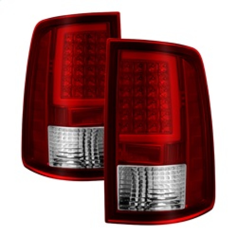 XTune 5082213 Light Bar LED Tail Lights, Incandescent Model Only, Red Clear