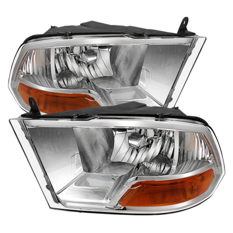 XTune 9022937 Crystal Headlights, Non-Quad, Chrome For 11-2012 Ram 1500
