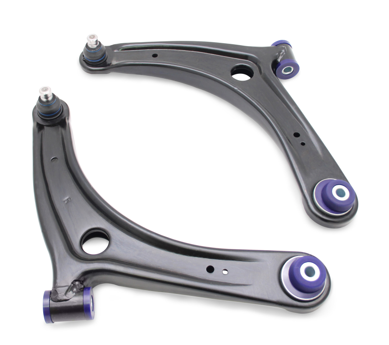 SuperPro 2008 Mitsubishi Lancer GTS Front Lower Control Arm Set w/ Bushings - w/ Positive Caster - TRC1023