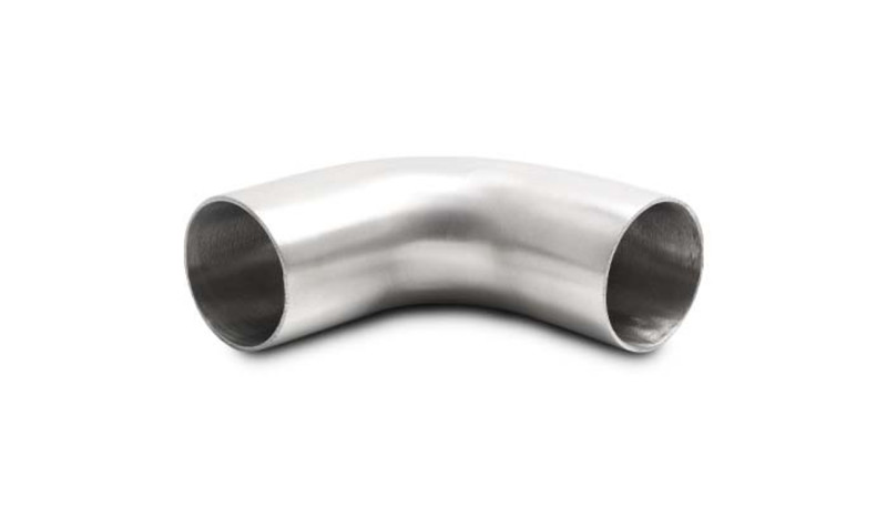 Vibrant 1.5in OD 2.75in Tangent Length T304 SS 90 Deg Mandrel Bend w/Extended Leg Length - 13342