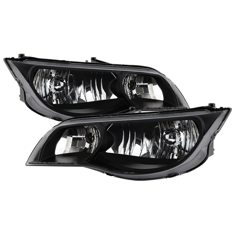 Spyder Auto 9035654 Headlights - Black For Saturn ION Coupe 03-07