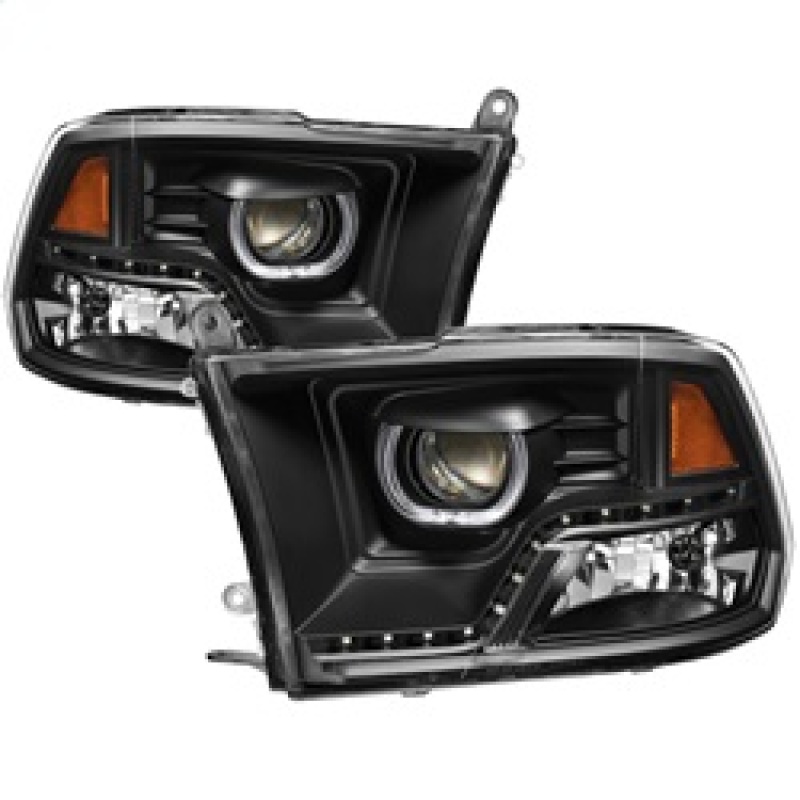 XTune 9036729 Halo Projector Headlights, LED, Black For 11-2014 Ram 3500