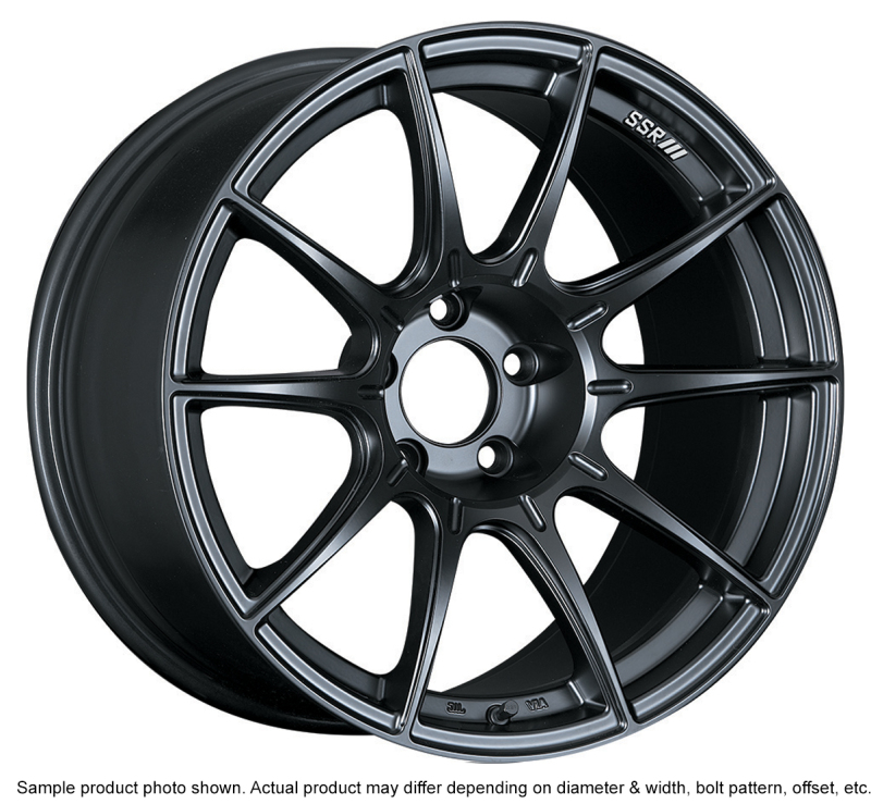 SSR GTX01 18x9.5 5x114.3 22mm Offset Flat Black Wheel Evo 8 9 X / G35 / 350z / 370z - XA18950+2205GMB