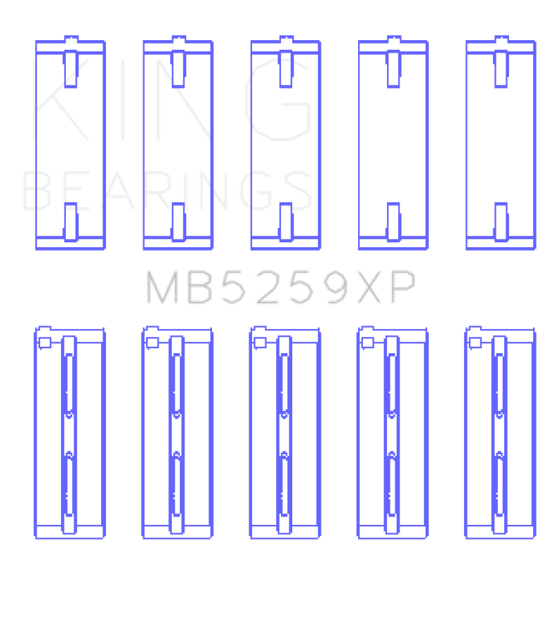 King Acura B18A1/B1/C1/C5 K20A / K24A (Size 0.025mm) Performance Main Bearing Set - MB5259XP.026