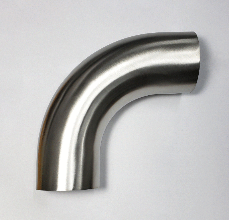 Stainless Bros 1.88in Diameter 1.5D / 2.82in CLR 16GA 90 Degree Mandrel Bend w/ Leg - 601-04856-4150