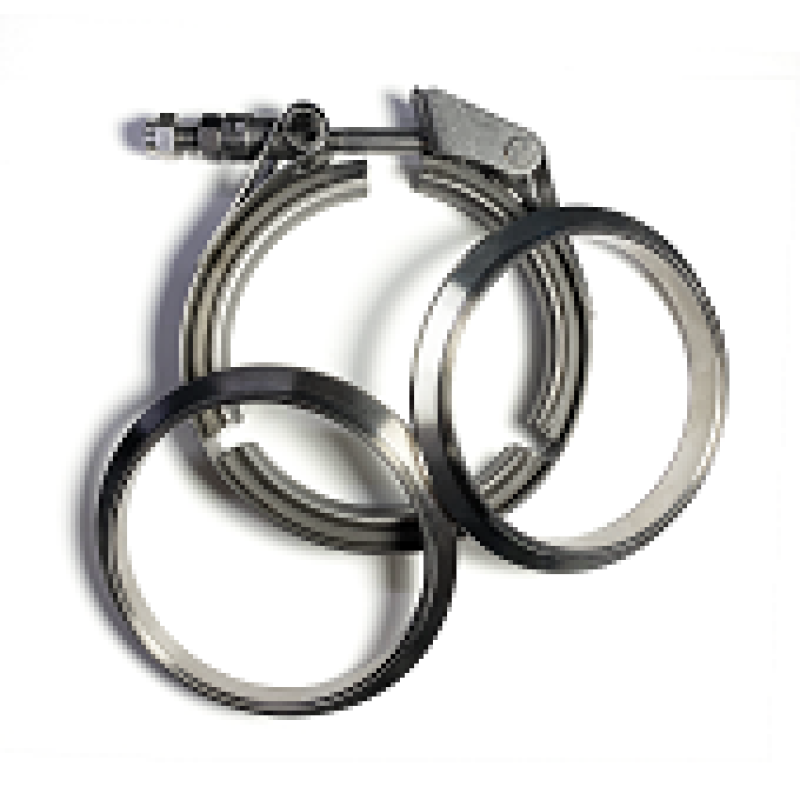 Stainless Bros 3.0in SS304 V-Band Quick Release Clamp Assembly (2 Flanges/1 Clamp) - 603-07610-2002