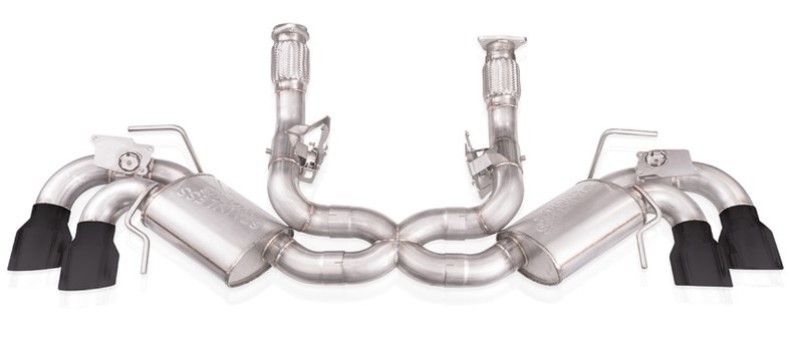 Stainless Works 20-21 Chevrolet Corvette C8 6.2L Legend Cat-Back Exhaust w/ Matte Black Tips - C8CBL-B