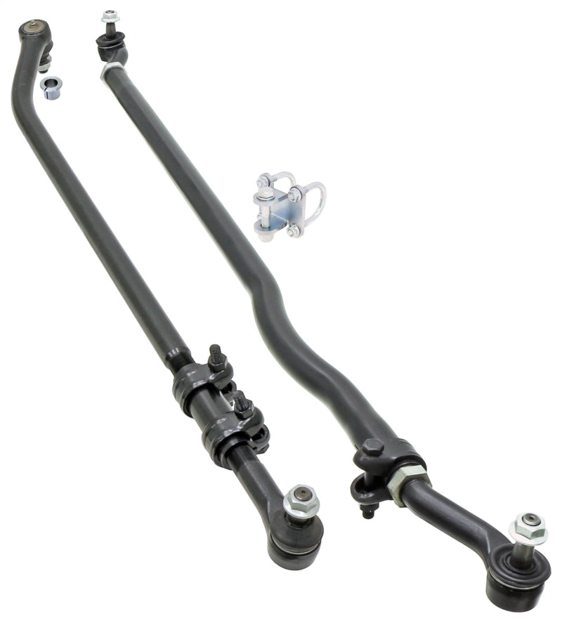 RockJock JK Currectlync Steering Sys. w/Flipped Drag Link 1.65in Dia. Tie Rod 1.3in Dia. w/Hardware - JK-9704P