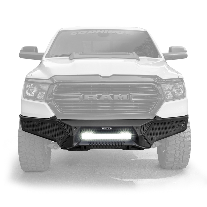Go Rhino 19-24 Ram 1500 (Excl. Rebel/Warlock/TRX) Element Front Bumper w/Pwr Bar - Tex. Blk - 341301T