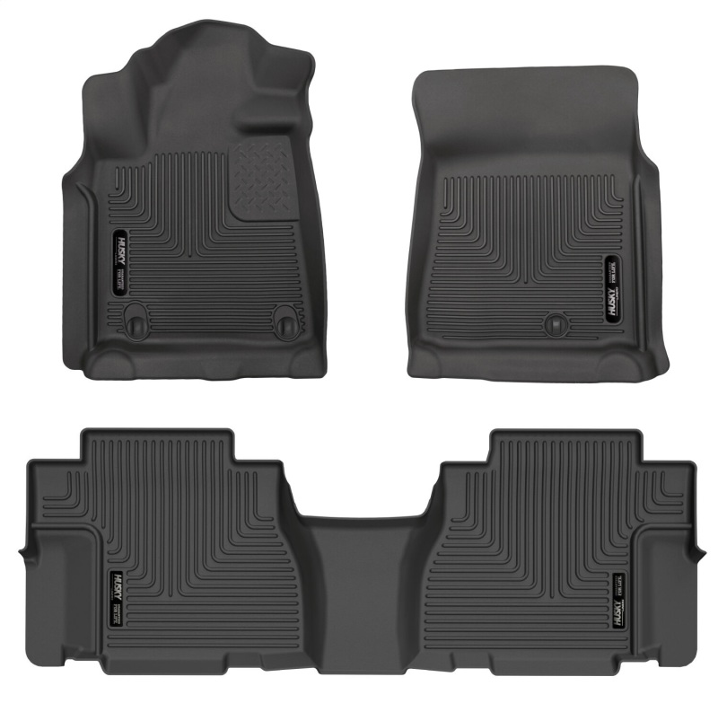 Husky Liners 08-11 Toyota Sequoia WeatherBeater Front & 2nd Seat Floor Liners (Black) - 95131