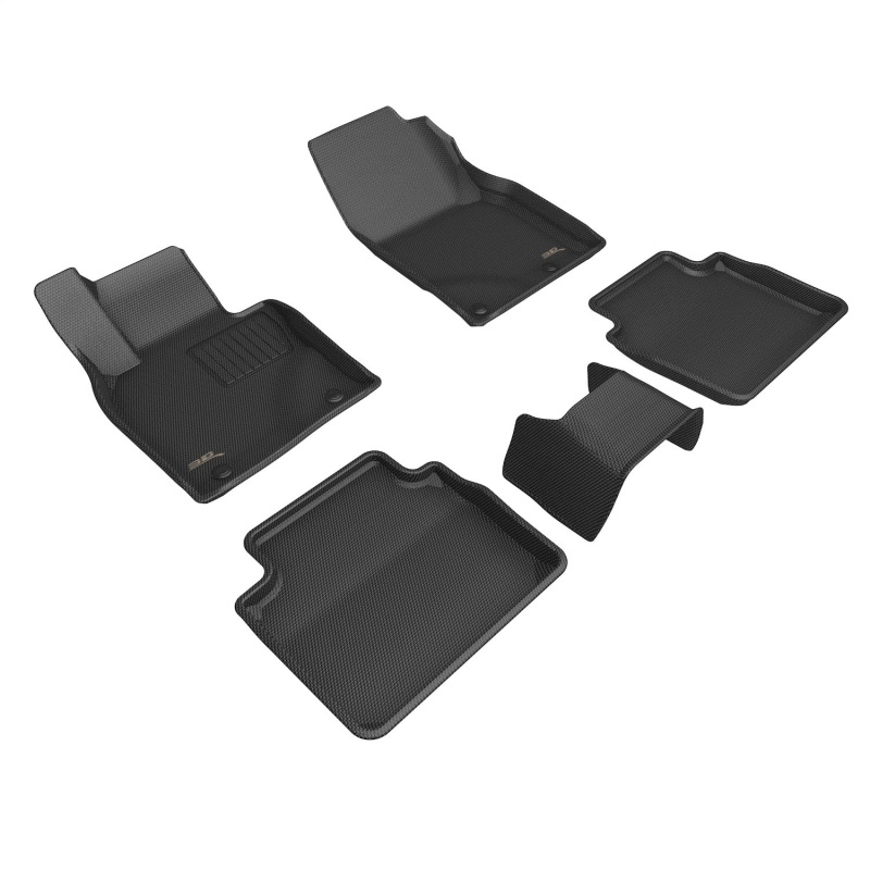 3D Maxpider 2023+ Mazda Cx-50 Kagu Floor Mat- Black R1 R2 - L1MZ08101509