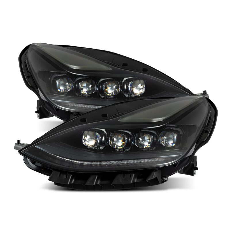 AlphaRex 17-22 Tesla Model 3/20-23 Model Y NOVA LED Proj Headlights Alpha-Blk w/Actv Lgt & Seq.Sig - 880859