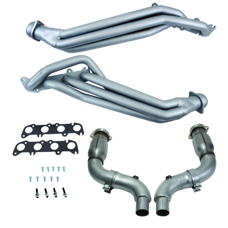 BBK 15-23 Ford Mustang GT 5.0 1-7/8in Long Tube Headers w/High Flow Catted Mid Pipe (Ti Ceramic) - 18563