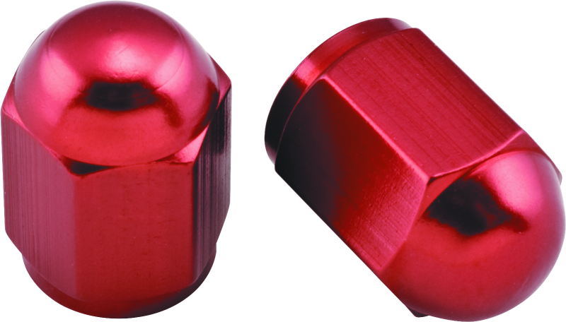 BikeMaster Valve Caps Aluminum (6 Pair) - Red - 151689