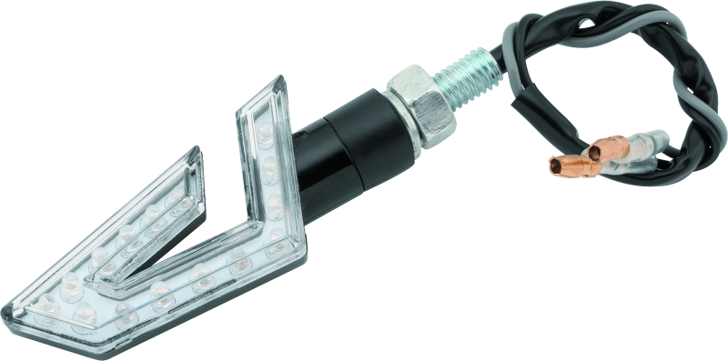 BikeMaster LED Director Turn Signals Pair - Black/Amber - 266286