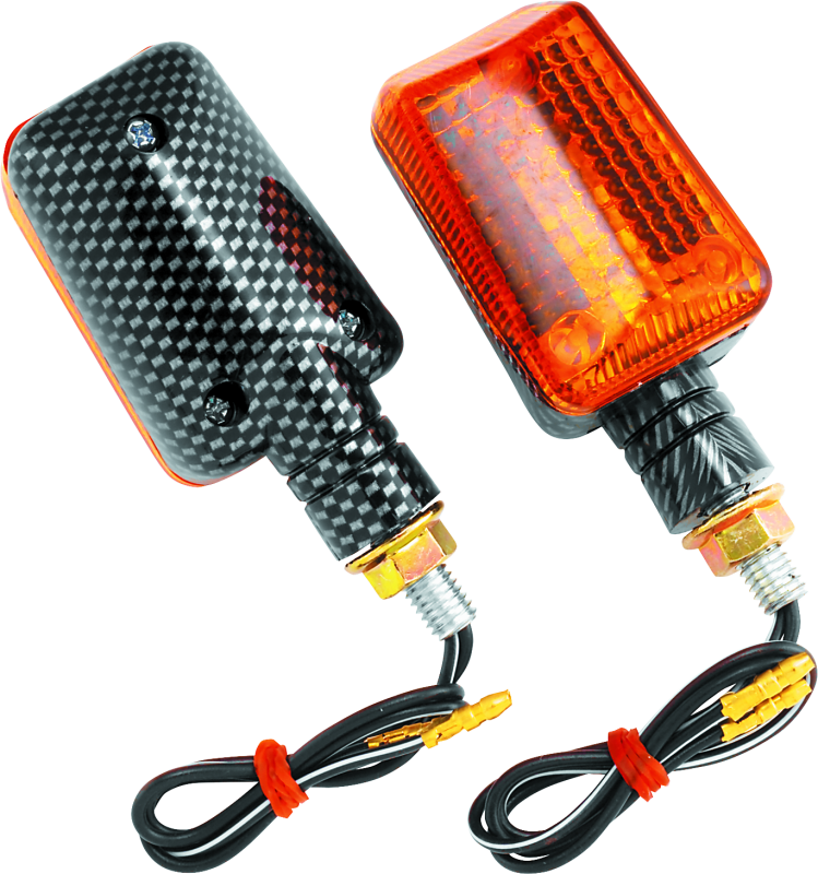 BikeMaster Universal Ministalk Marker Light - Carbon/Amber - 268039