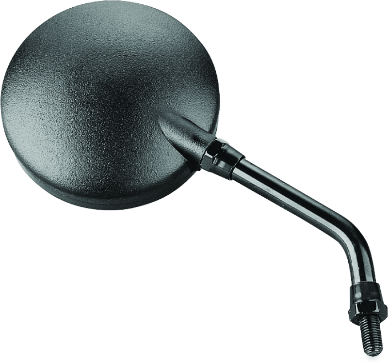 BikeMaster Round Mirror 6in Stem -10mm - Black - 600040