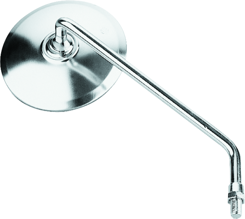 BikeMaster Round Mirror 10mm Left - Stainless - 600071