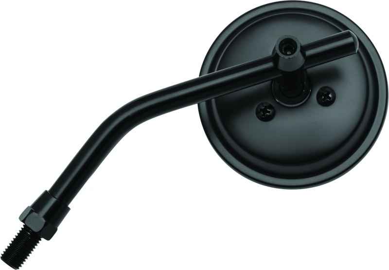 BikeMaster 3in Adjustable Round Mirror 10mm - Each - Black - 600803