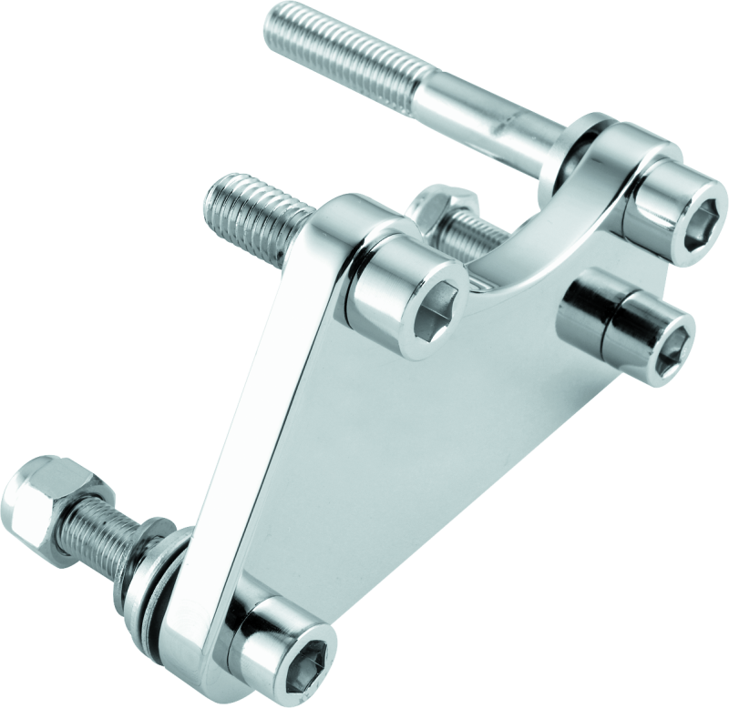 Bikers Choice 84-99 Chrome Caliper Mounting Bracket Kit 00-10 4 Piston Caliper to 84-99 - 482679