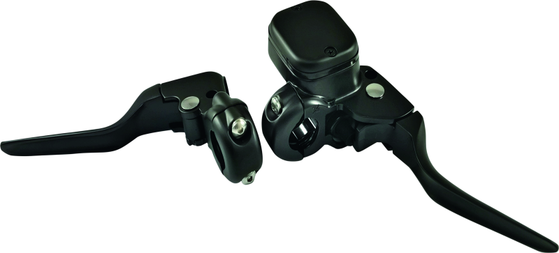 Bikers Choice Black 11/16 Bore Custom Handlebar Control Kit 1 Inch Bar Cable Clutch No Switches - 482708