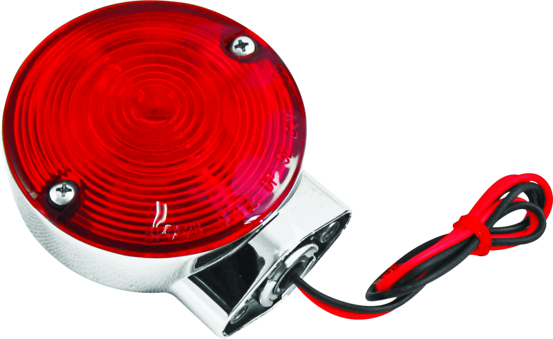 Bikers Choice 86-99 FLT FLST FXRT 2 Fillament Turn Signal Lamp W/Red lens Replaces H-D 68400-86 - 490177