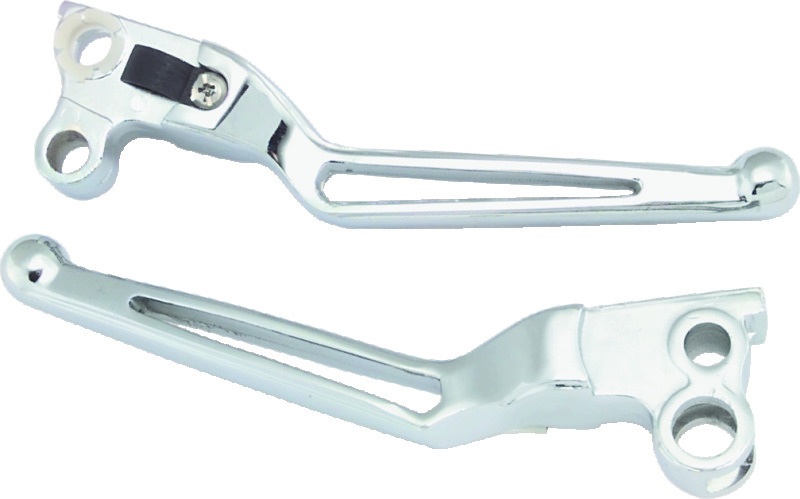 Bikers Choice 82-95 Big Twin & XL Chrome Custom Slotted Lever Set - 491253