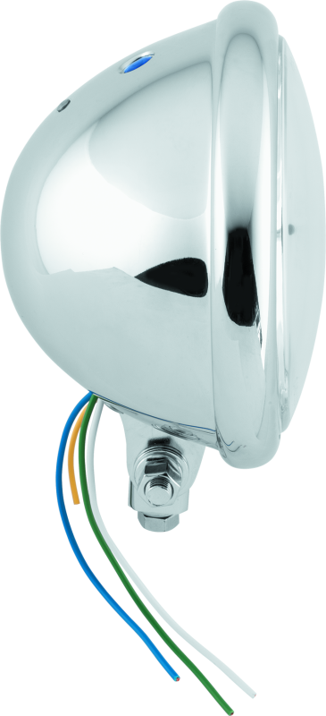 Bikers Choice 5-3/4 Chrome Bottom Mount Headlight Clear Lens H4 60/55W Universaal - 666808