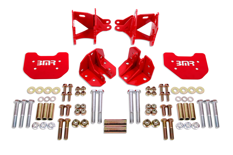 BMR 79-04 Mustang Rear Coilover Conversion Kit w/ Control Arm Bracket - Red - CCK743R