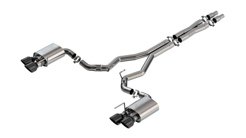Borla 2024 Ford Mustang Dark Horse 5.0L V8 w/Active Exhaust ATAK Cat-Back Exhaust System - BC Tips - 140965BC