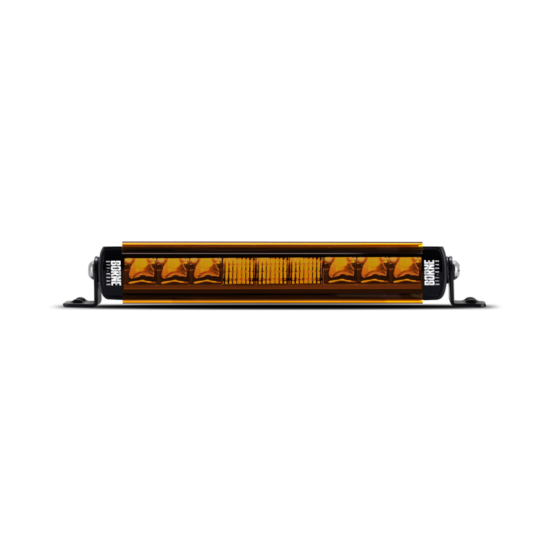Borne Off-Road Light Bar Cover Single Row 10in Amber - BNLT-COV-SS10YL