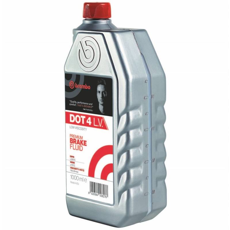 Brembo DOT 4 Low Viscosity Brake Fluid (1000 ML) (Min Qty 12) - L04210