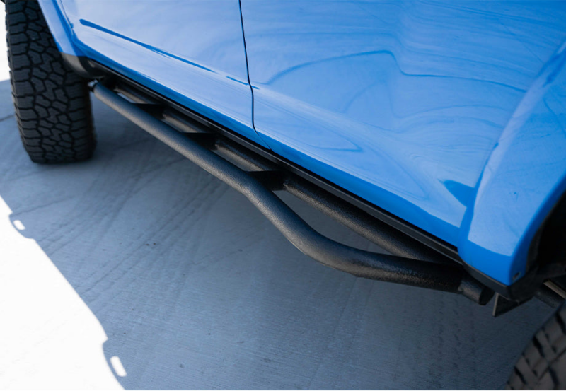 Cali Raised 10-24 Toyota 4Runner Trail Edition Bolt On Rock Sliders - Kick Out / Powder Coat - CR2700