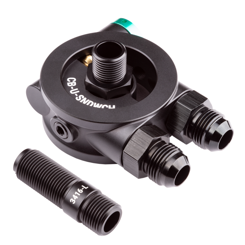 Chase Bays Toyota 1JZ/2JZ Oil Cooler Block Adapter Kit - CB-JZ-SNDWCH