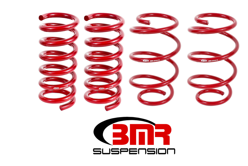 BMR Suspension SP080R Lowering Springs 1.25 in. Front 0.50 in. Rear Red