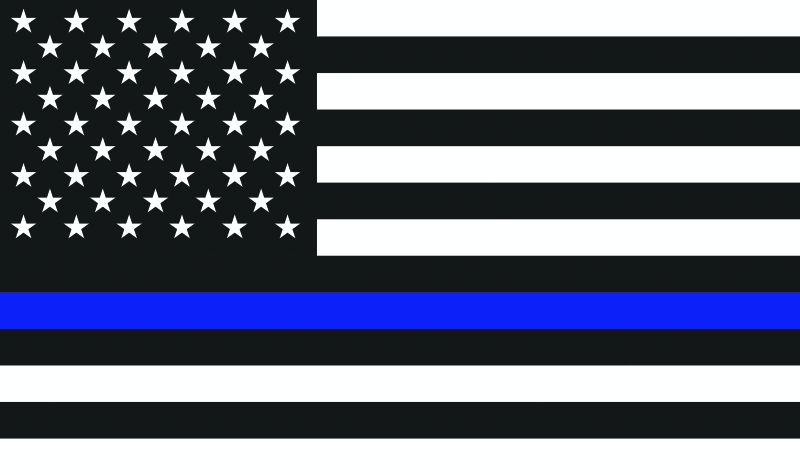 DragonFire Racing Whip Flag - Back the Blue - 522131