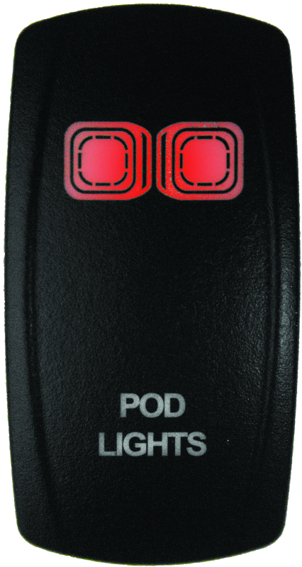 DragonFire Racing Lighted Switch On/Off Red - 522615