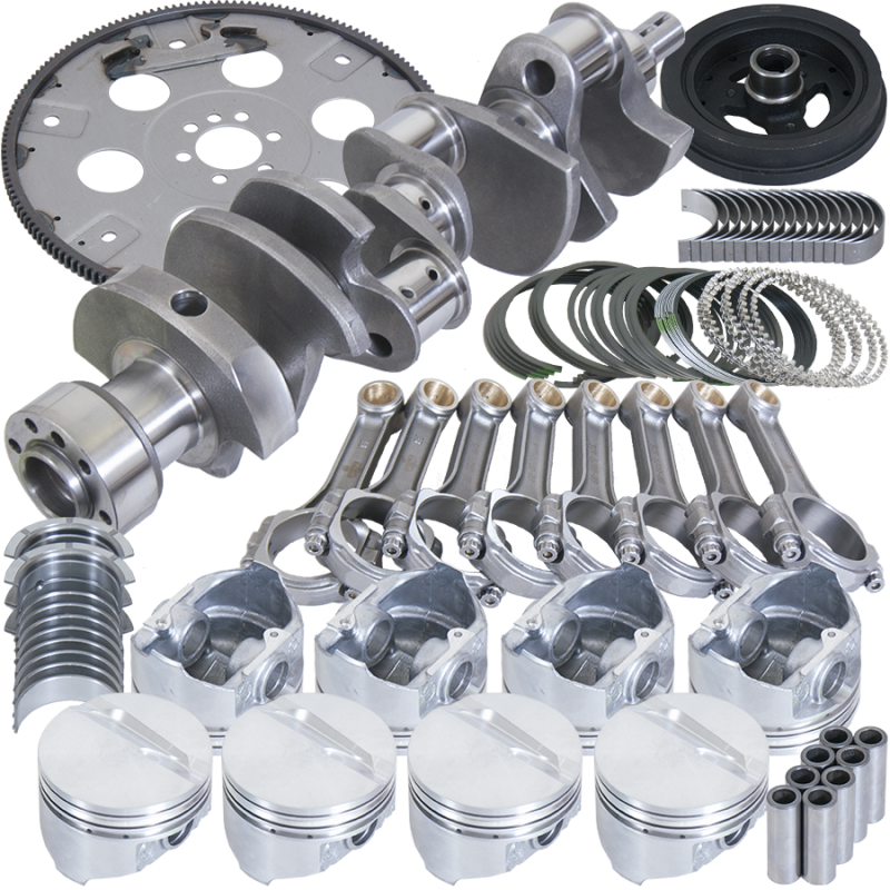 Eagle Chevrolet 350 Balanced 1Pc Rear Seal Rotating Assembly Kit .030 Bore Dome 168 Tooth Flex Plate - B13005L03068