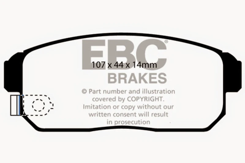 EBC 03-12 Mazda RX8 1.3 Rotary (Standard Suspension) Bluestuff Rear Brake Pads - DP51691NDX