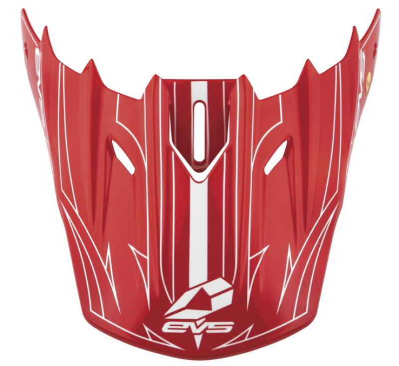 EVS T5 Pinner Visor - Red/White - H16T5P-VSRW