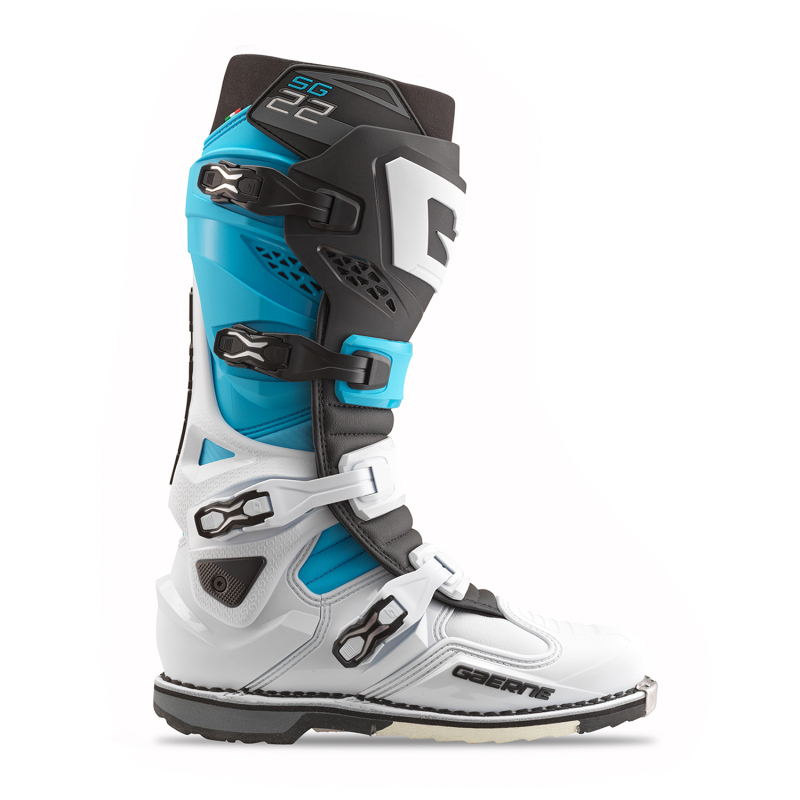 Gaerne SG22 Limited Edition Boot White/Black/Light Blue Size - 9 - 2262-003-9