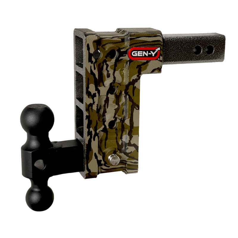 Gen-Y Mega Duty 2.5in Shank 9in Drop 3K TW 21K Hitch w/GH-061 Dual-Ball - Mossy Oak - GH-614-MO